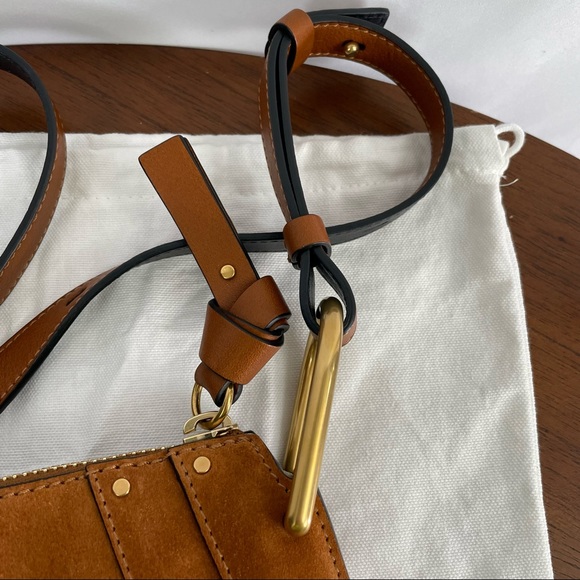 Chloe Suede Hayley Nano Bag Caramel - Picture 5 of 16